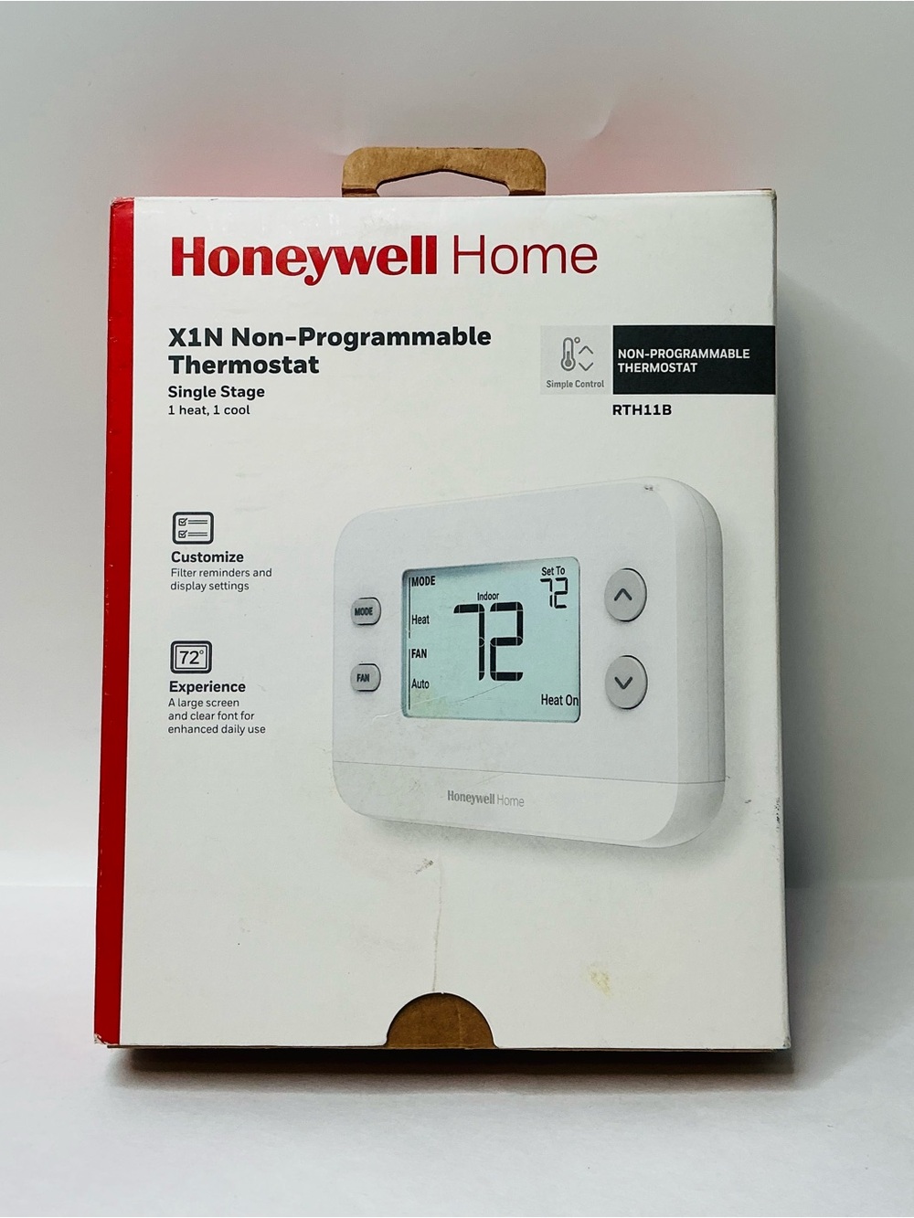 Honeywell Home X1N Non-Programmable Thermostat, Single-Stage, 1 Heat/1 Cool - Picture 3 of 12